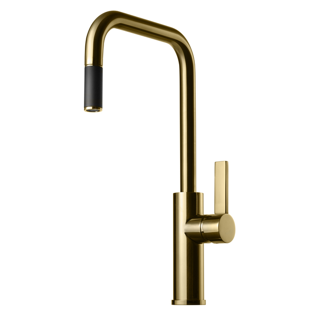 KÖKSBLANDARE ARM985 UTDRAGBAR PIP HONEY GOLD | Beijerbygg Byggmaterial